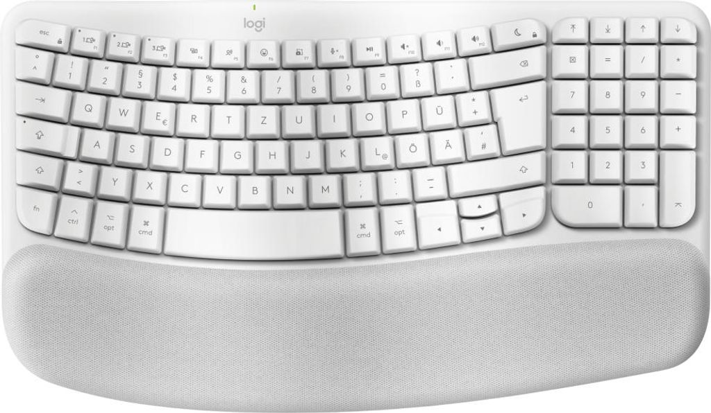 Tastiera Wireless Logitech K780 - Layout Tedesco QWERTZ, Grigio/Bianco, Multi-Dispositivo