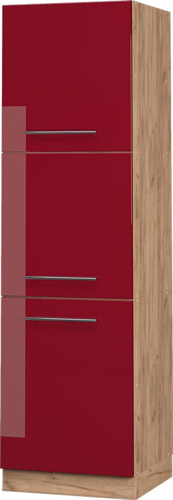 Vorratsschrank Vicco Fame-Line Bordeaux Hochglanz/Goldkraft Produktbild 