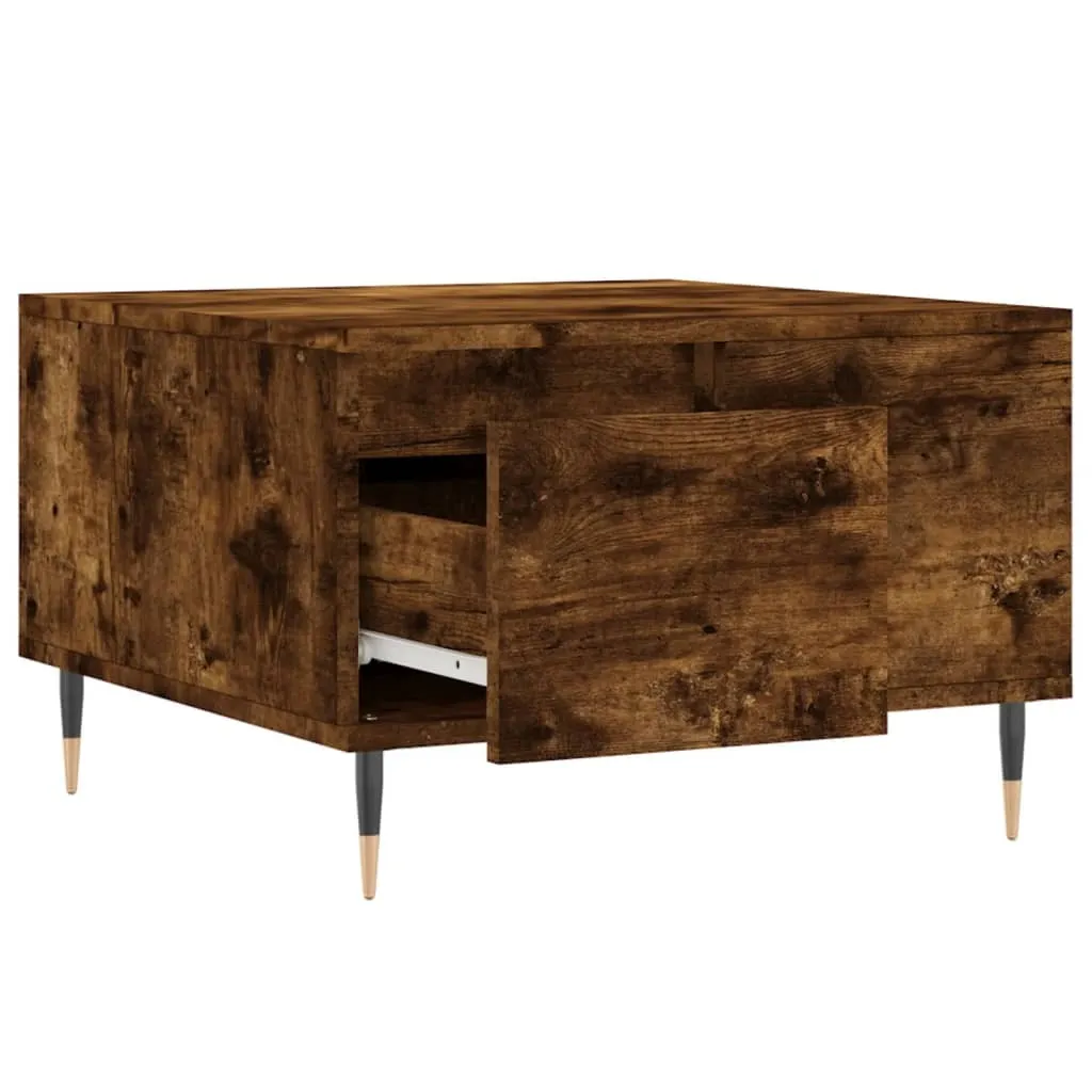 Tavolino Rovere Fumé 55x55 - Elegante Mobile Soggiorno Effetto Legno - 6
