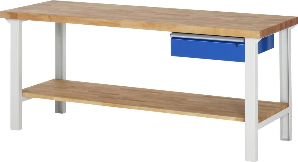 Rau Werkbank Modell 7001 mit Ablageboden BxTxH 2000x900x840mm