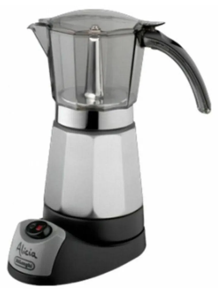 Moka Électrique 450W De'Longhi Alicia en Inox avec Arrêt Automatique