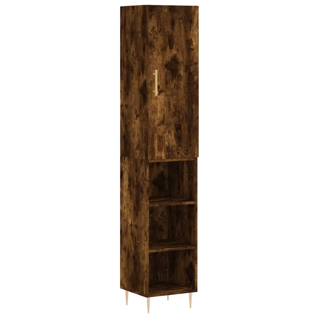 Mobile Ufficio SYFAX Rovere Fumo 180cm - Credenza Alta Multistrato
