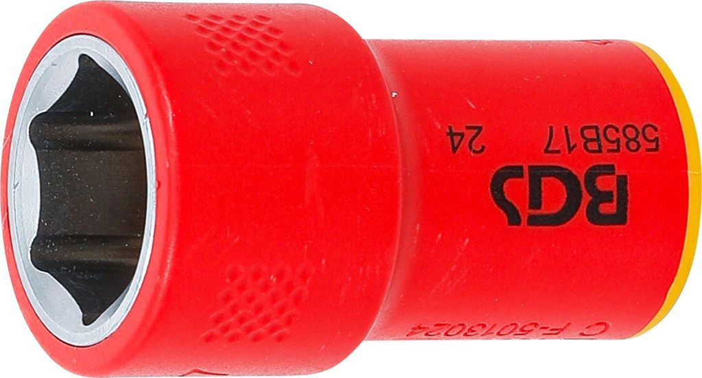 BGS 35877 VDE-Steckschlüssel-Einsatz Sechskant, An trieb Innenvierkant 10 mm (3/8"), SW 17 mm