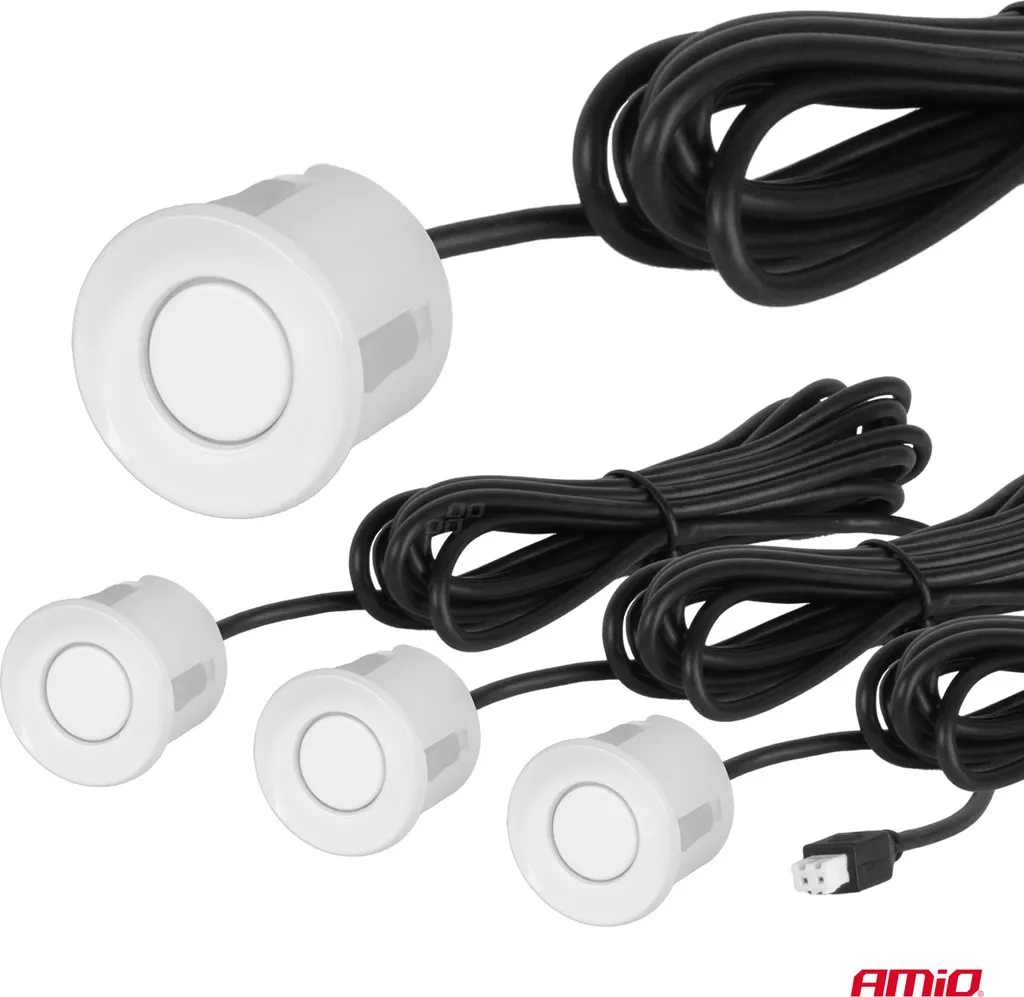 Sensori di Parcheggio Bianchi AMIO-02283 con Display LED COB 4 pz - 4