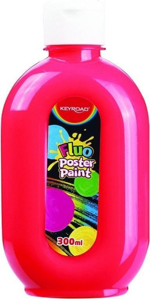 Farba plakatowa fluorescencyjna czerwona 300ml