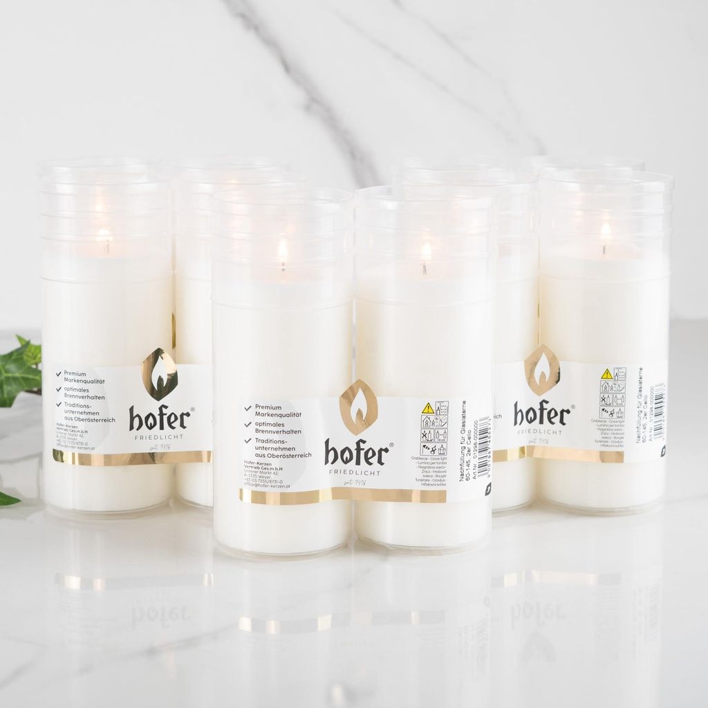 HOFER Nachfüllungen für Hofer Glas Grabkerze "Luna" - 10 Produktbild 