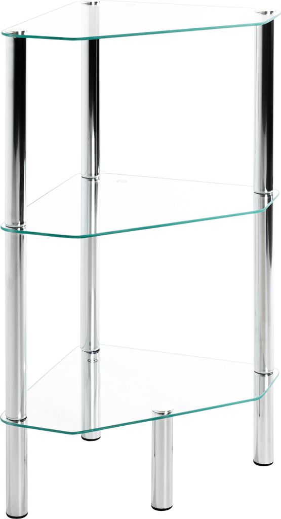 HAKU Regal Badregal chrom - Metall, Sicherheitsglas 5 mm, Produktbild 