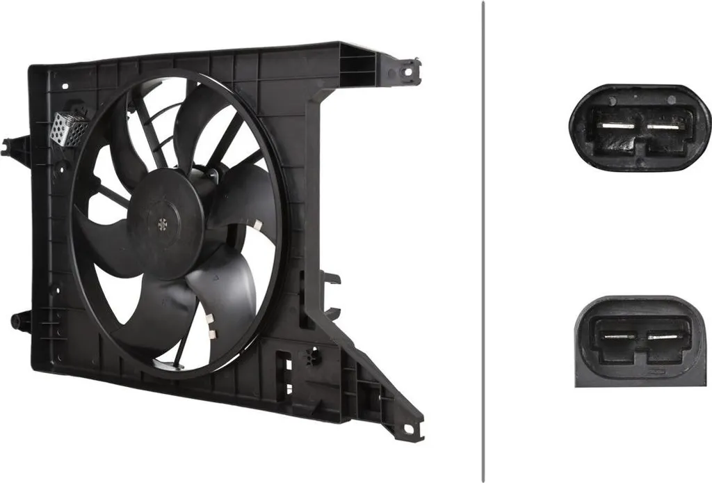 Ventilateur de radiateur moteur 12V 264W HELLA compatible DACIA SANDERO