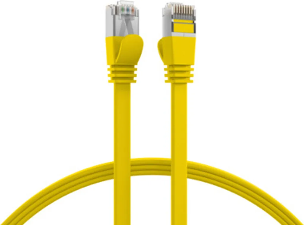 EFB K5545GE.0,15 EFB RJ45 Flachpatchkabel U/FTP, Cat.6A, PVC, 0.15m, gelb