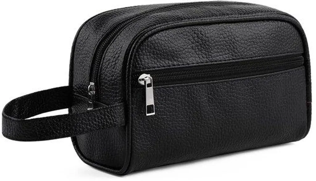 Sac de voyage compact noir et trousse de maquillage polyvalente