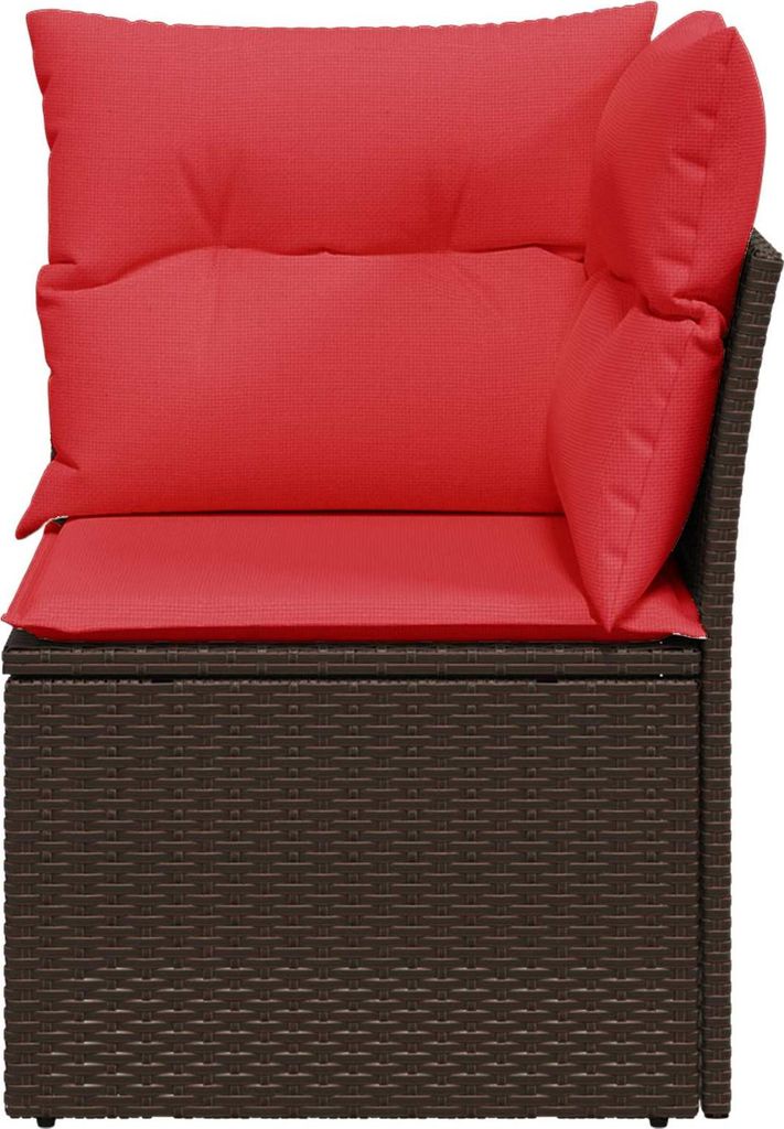 "im Sonderangebot" Garten-Ecksofa - Balkonmöbel/Loungeset - elegantes Design - mit Kissen Braun Poly Rattan - 62x62x69cm - Gartensofas DEMöbel685122