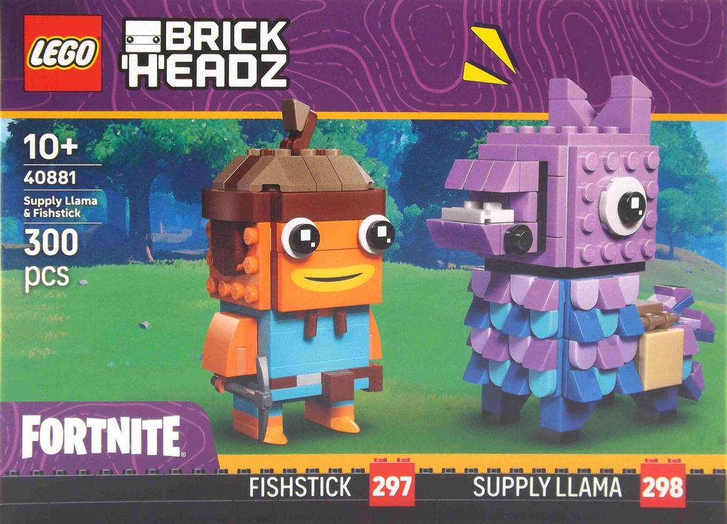 LEGO BrickHeadz 40881 Vorratslama und Fischstäbchen Figuren