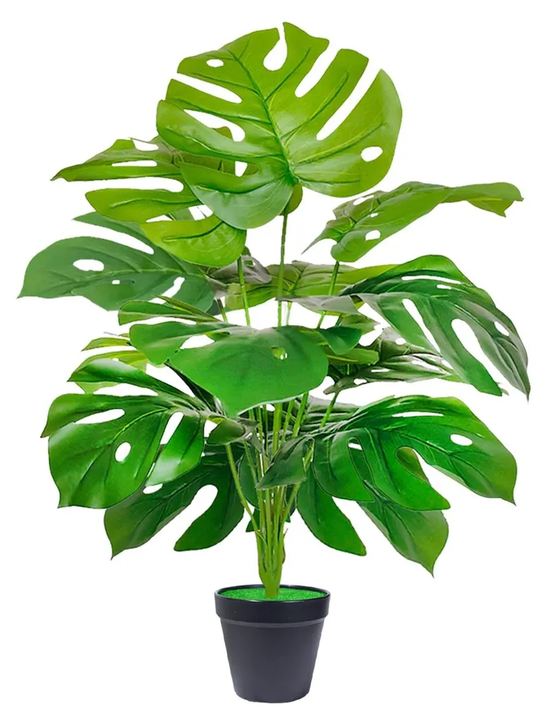 Plante artificielle Monstera 58 cm décorative pour salon et bureau