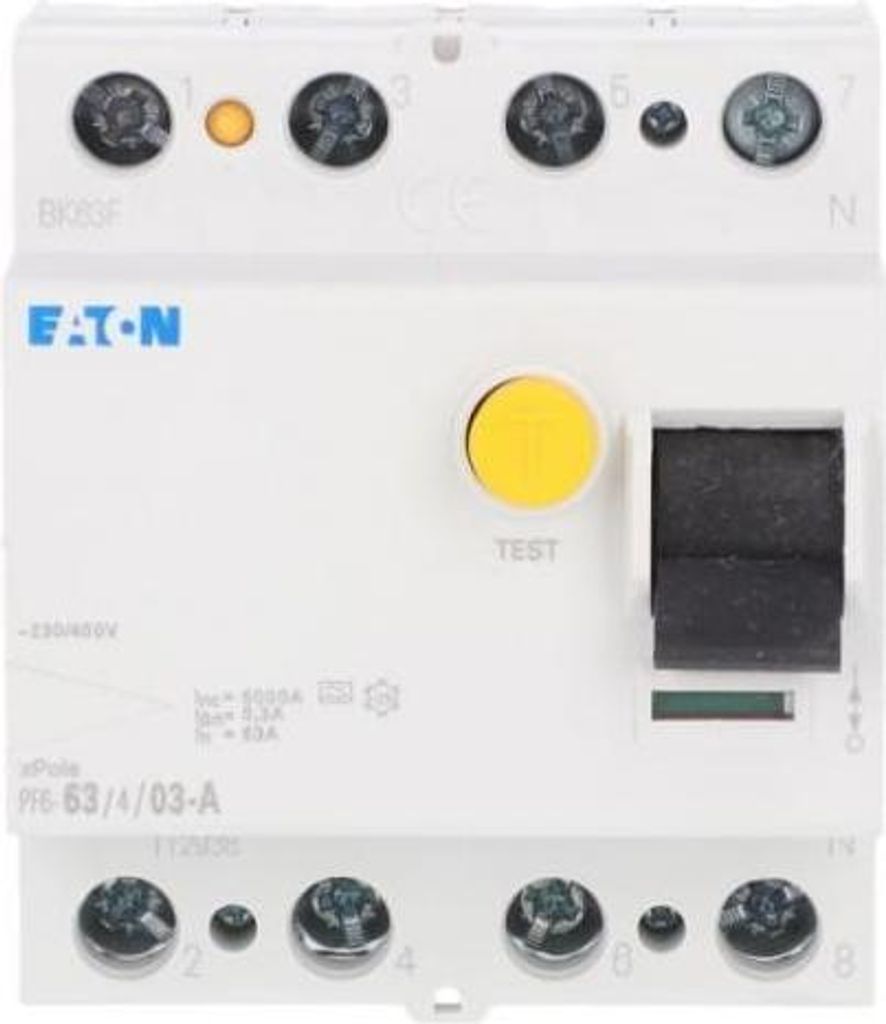4P 63A 0,3A istovýč (chybový istič) typu A, model Obrázok produktu 