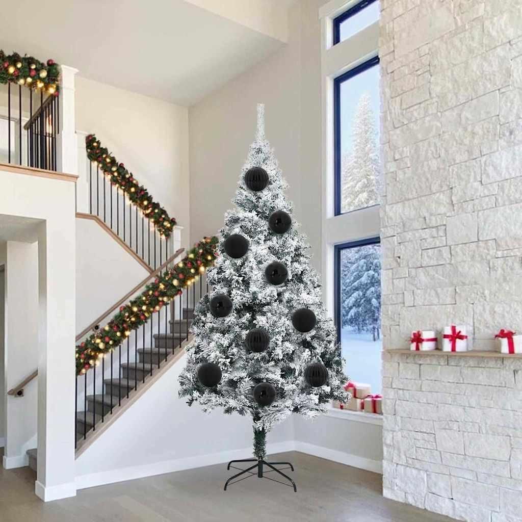 "2026 Aktion"Weihnachtsbaum - Tannenbaum/Christbaum - einfach aufzubauen -kugel Set XXL 3er set - Deko Garten/Haus - einfach aufzubauen - Schwarz K...