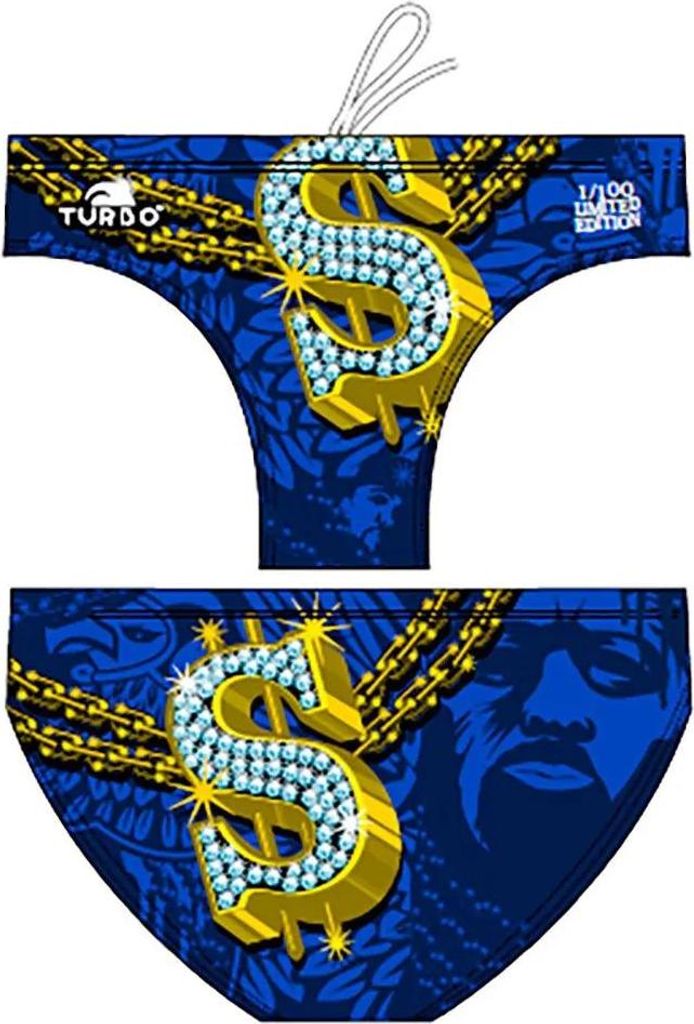 Turbo Limited Edition Badeslip Blau L Herren Blau L