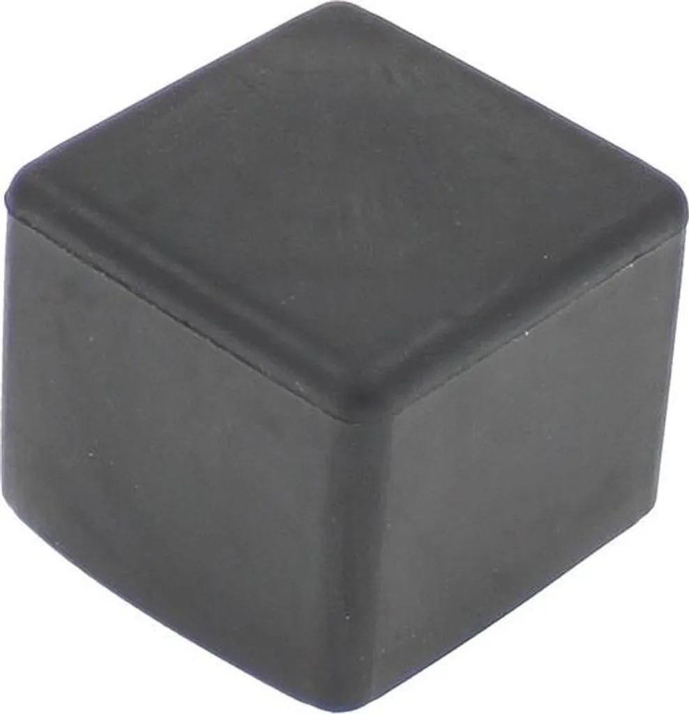 Embouts de protection carrés 30 mm - Caoutchouc souple et antidérapant