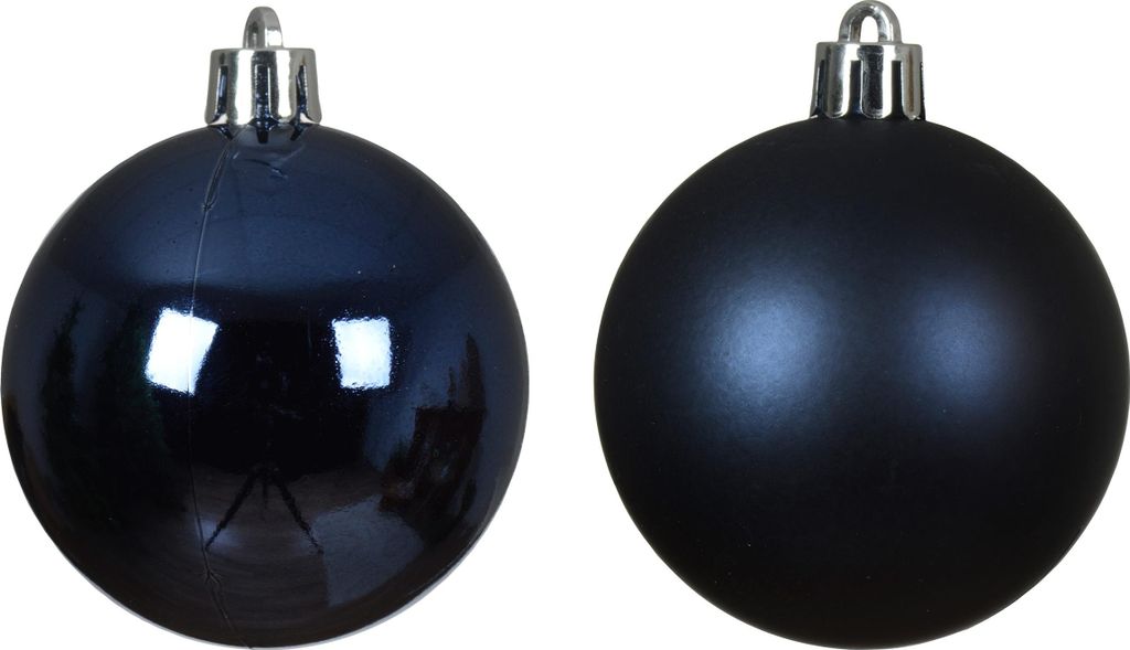 Weihnachtskugeln Kunststoff 4cm 16 Stück - Nachtblau