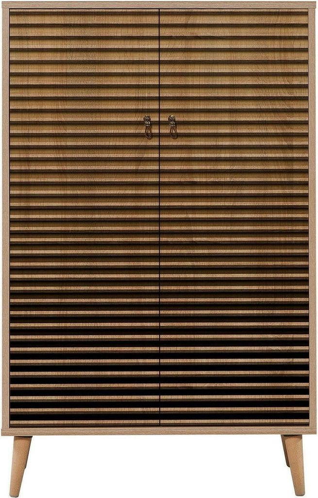 Kommode Dpersy, Wohnzimmerbuffet, Wohnzimmer-Sideboard, Moderne Küchen-Speisekammer, 80x36h127 cm, Eiche