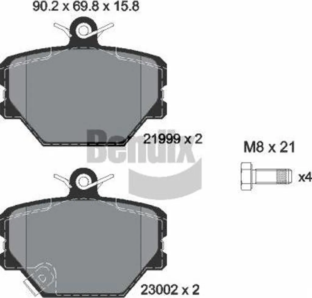 Plaquettes de Frein BENDIX BPD1054 Haute Performance pour Smart et Crossblade