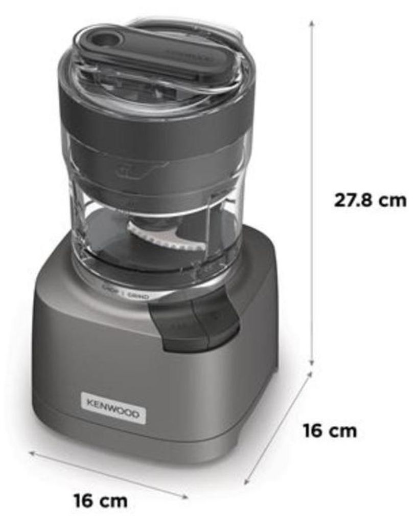 Mini hachoir 0.9l 800w silver - Kenwood - CHP80000SI - Image du produit 