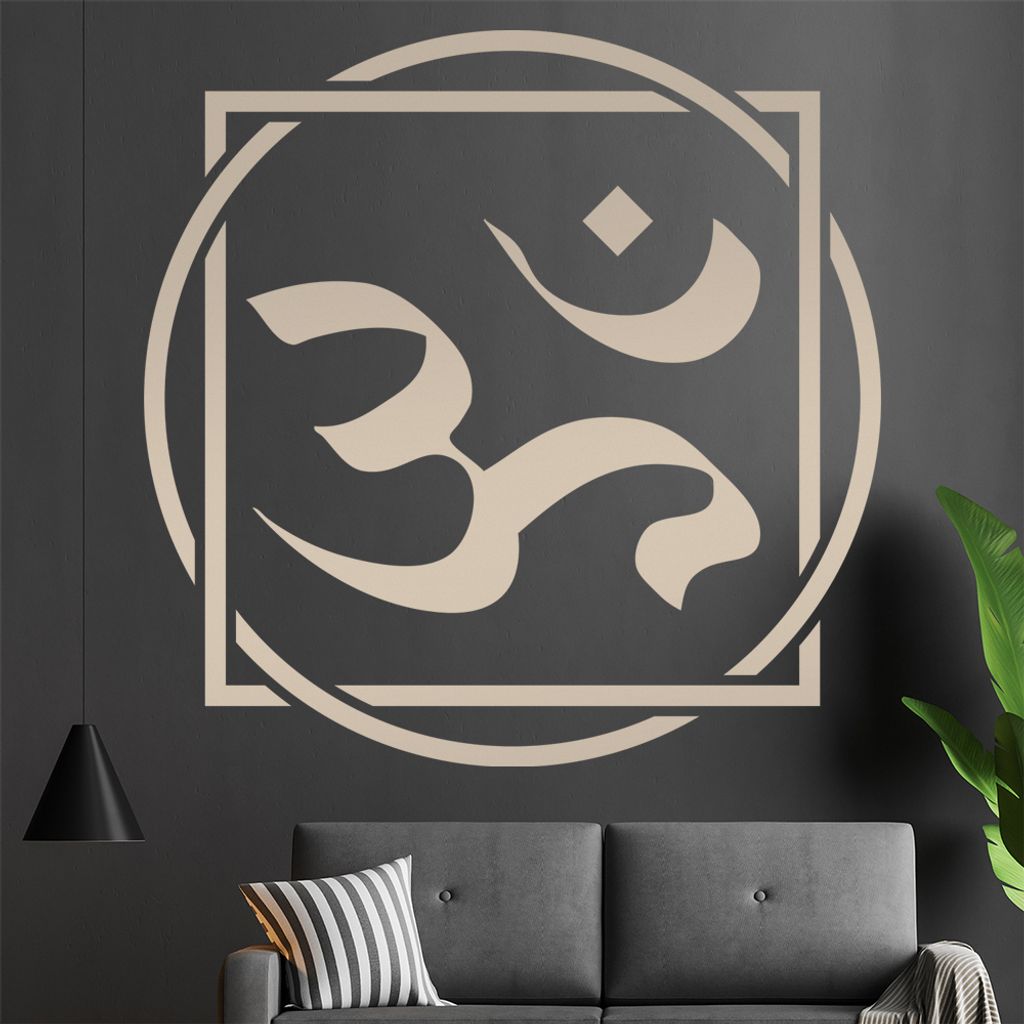 Om Wandtattoo in 6 Größen - Wandaufkleber Wall Sticker - Dekoration, Küche, Wohnzimmer, Schlafzimmer, Badezimmer