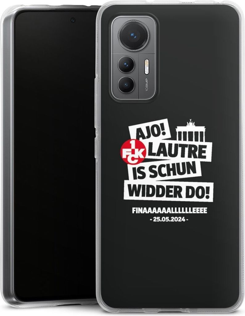 DeinDesign Handyhülle für Xiaomi 12 Lite 5G Silikon Hülle Case Smartphone Schutzhülle 1. FC Kaiserslautern 1. FCK Pokal Finale 2024