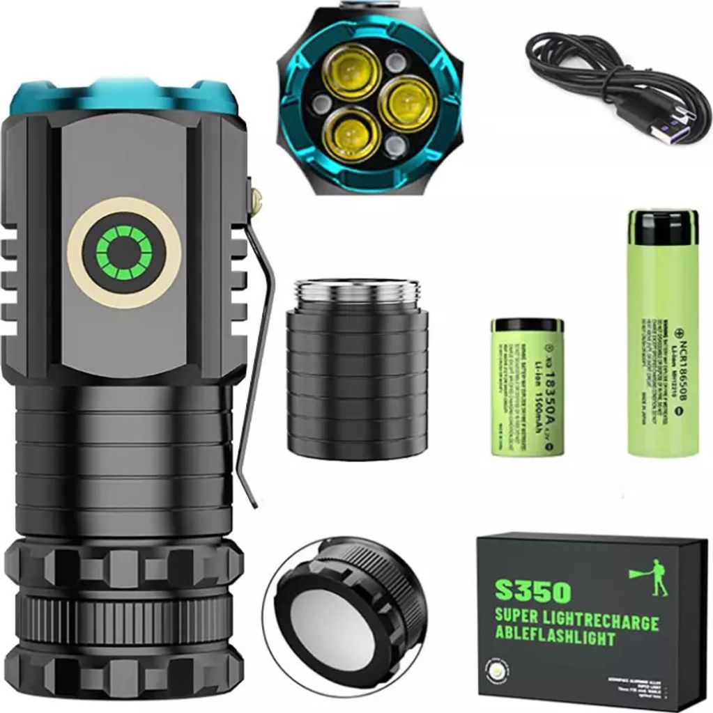 Mini Kleine LED Taschenlampe Super Helle Taschenlampe Taktische Lampe USB Aufladbare