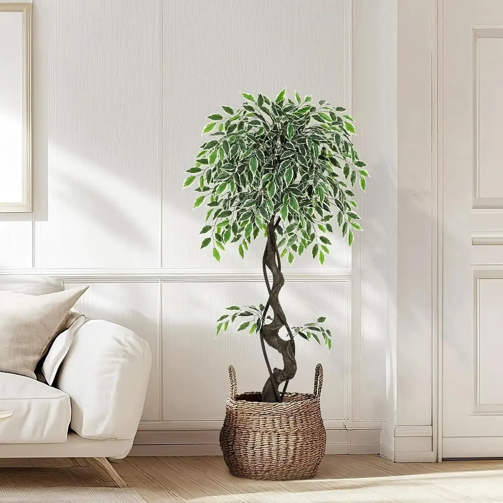 Ficus artificiel géant 4XL blanc laiteux : l'arbre sans entretien