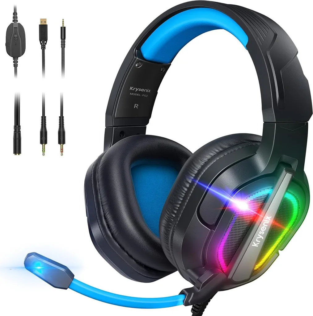 Cuffie Gaming RGB Professionale - 3D Surround & Noise Cancelling Jack 3.5mm