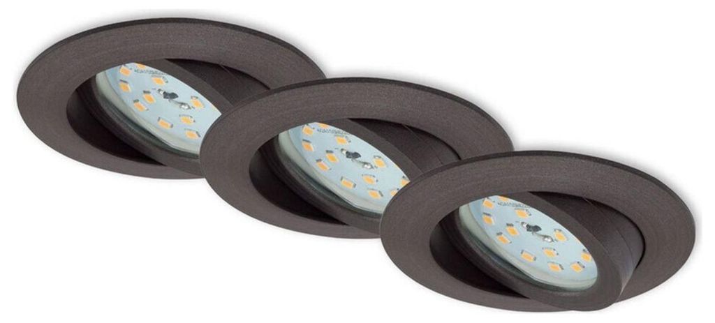 Briloner LED Einbauleuchten industrial3er-Set 3xLED-Modul Produktbild 