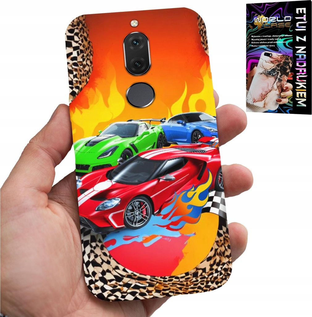 Etui Für Huawei Mate 10 Lite - Für Kinder, Rennwagen + Glas