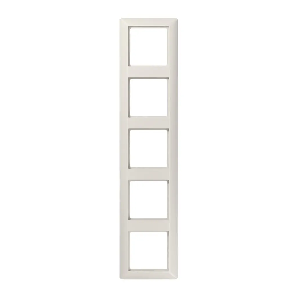 Cadre 5 postes JUNG AS585 blanc pour regrouper prises et interrupteurs
