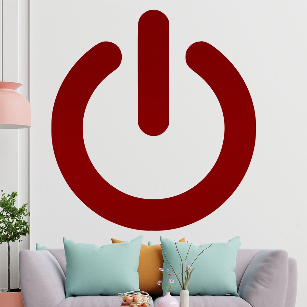 KIWISTAR On Off Button - Knopf Ein Aus Schalter Wandtattoo in 6 Größen - Wandaufkleber Wall Sticker - Dekoration, Küche, Wohnzimmer, Schlafzimme...