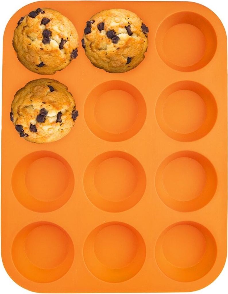 Orion Muffinbackform Muffinblech Muffinform aus Silikon für 12 Muffins Kuchenform für Cupcakes