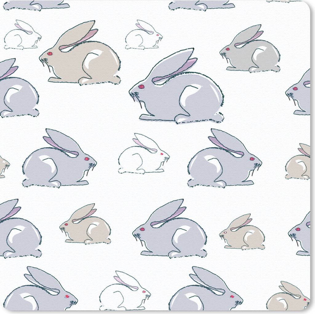 MuchoWow Mauspad Mousepad Muster - Kaninchen - Ohr - Jungen - Mädchen - Kinder - Kind 30x30 cm - Mousepads - Maus Mat - Pad - Mausunterlage - Ga...