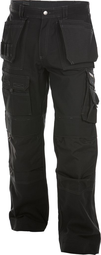 DASSY Texas Canvas Arbeitshose mit Holstertaschen und Kniepolstertaschen SCHWARZ Gr.62 Länge: STANDARD