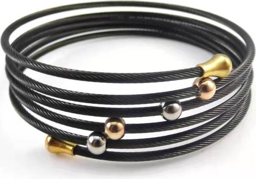 Luisa Armband Schwarz - Eleganter Schmuck für empfindliche Haut KP15183