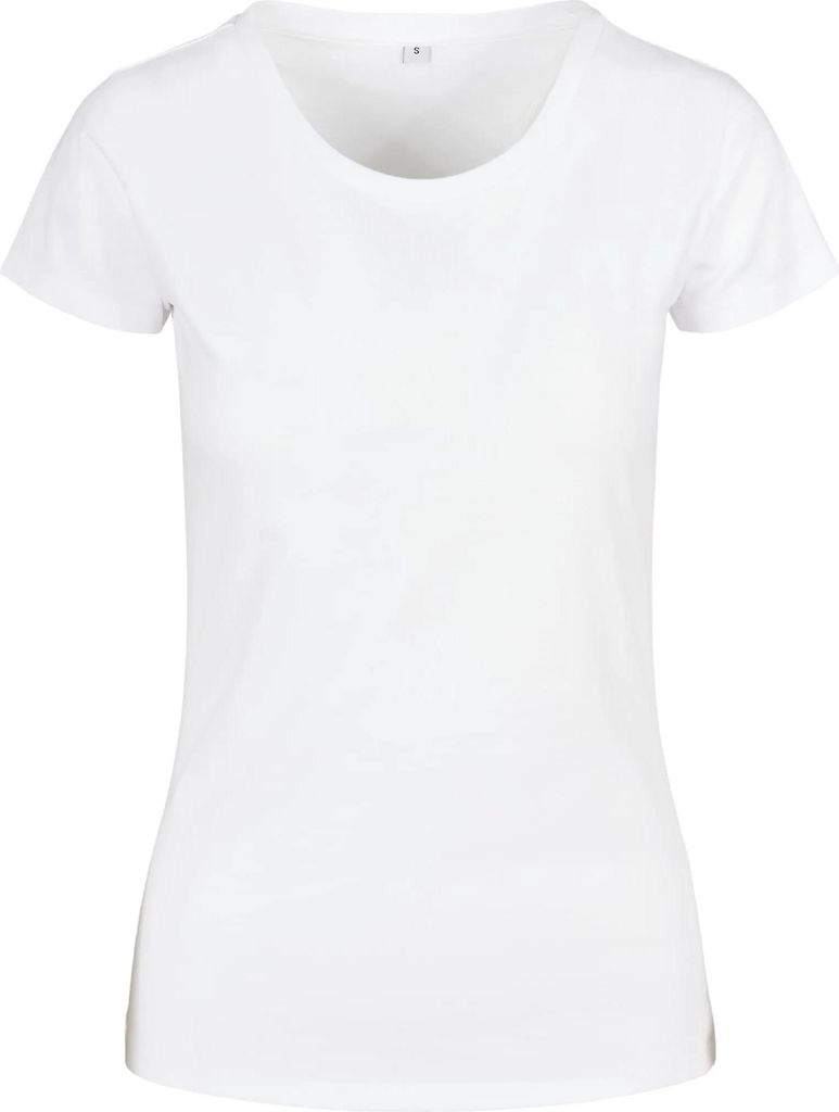 Build Your Brand Basic BB012 | LadiesŽ Basic Tee Kurze, eingesetzte Ärmel - Farbe: White - Größe: 3XL