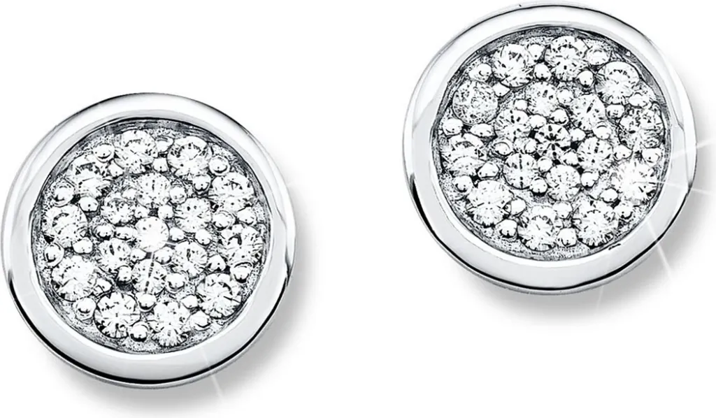 s.Oliver 9079155 Orecchini da donna in argento Sterling 925 Argento Bianco