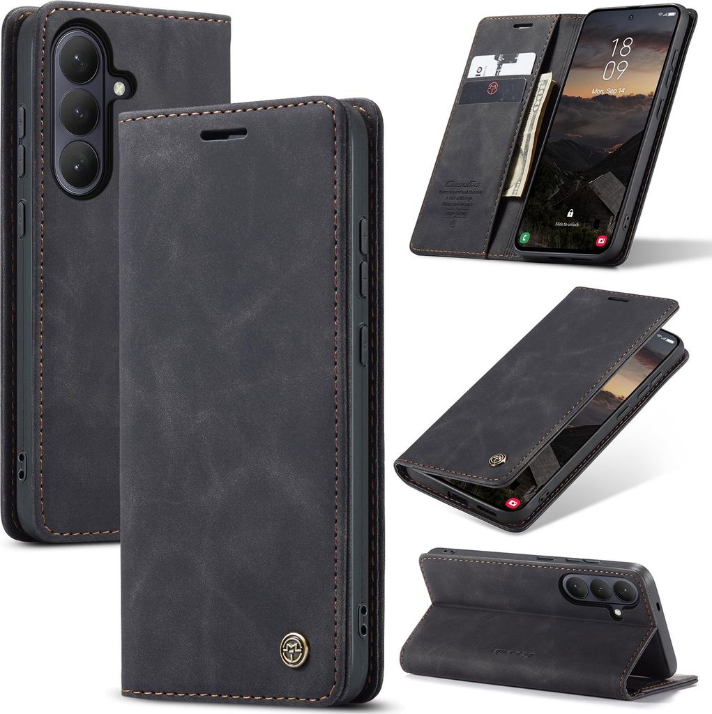 Hülle für Samsung Galaxy S26 Retro Kunstledertasche mit Produktbild 