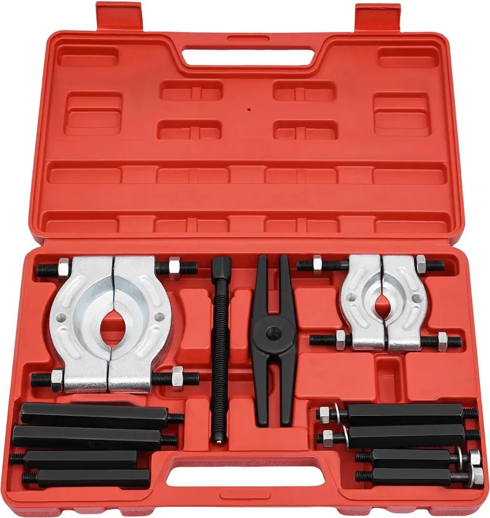 Estrattore per cuscinetti per cambi - Set di utensili - 12 pezzi - Estrattore per cuscinetti - Smontaggio e montaggio - Universale - Bianco