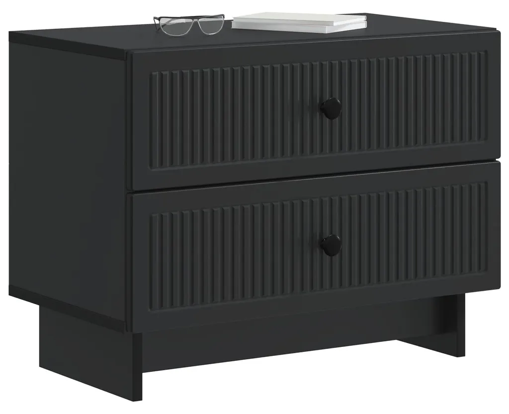 Table de Chevet Noire 62 cm : Rangez vos Affaires sans Encombrer le Lit