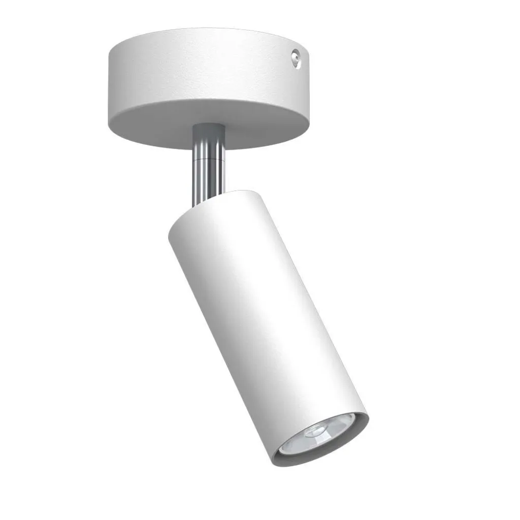 Spot design blanc IP20 en métal Brosline - Format compact 17,5x8x8cm
