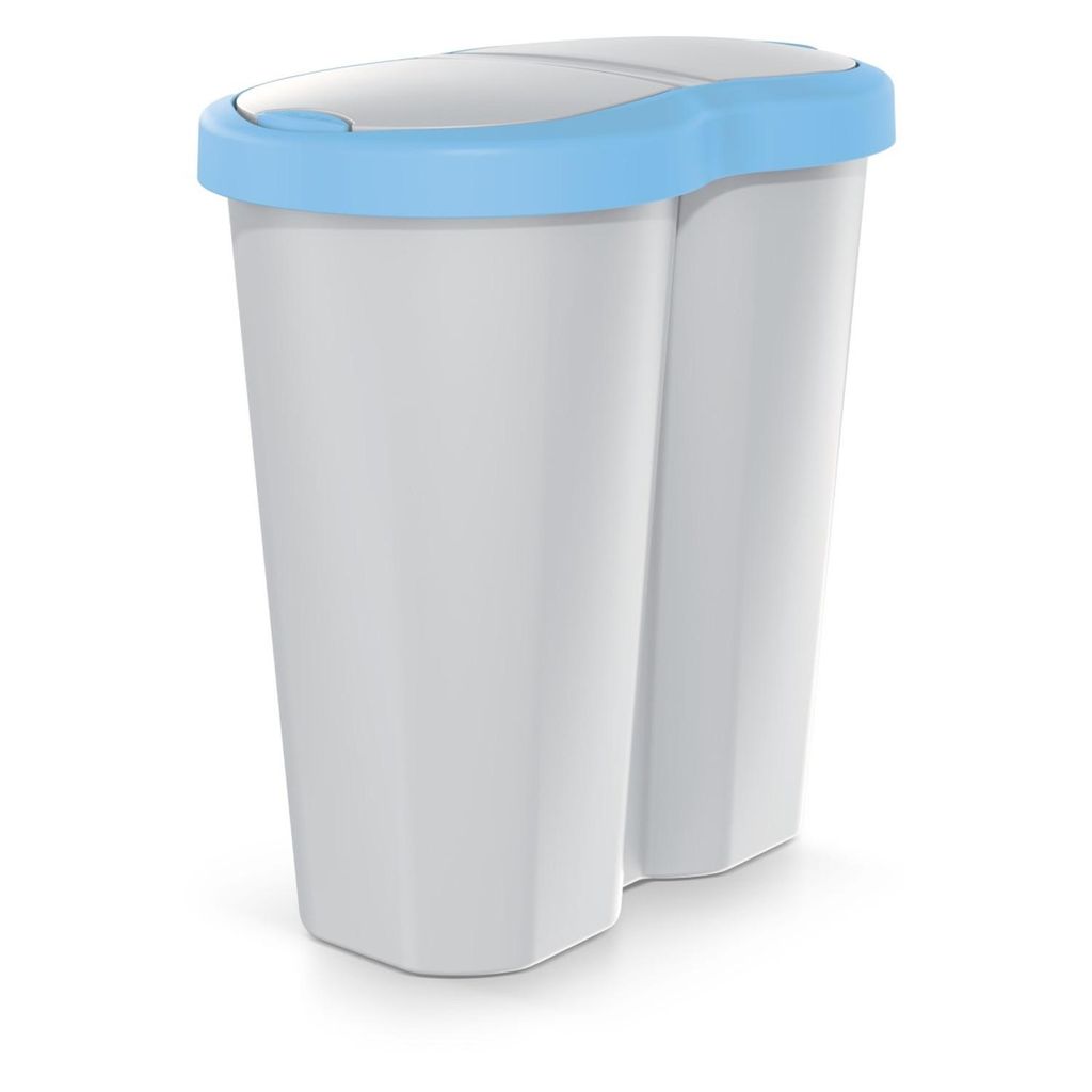 Abfallkorb Compacta R Duo blau/asch Fassungsvermögen 40L Produktbild 