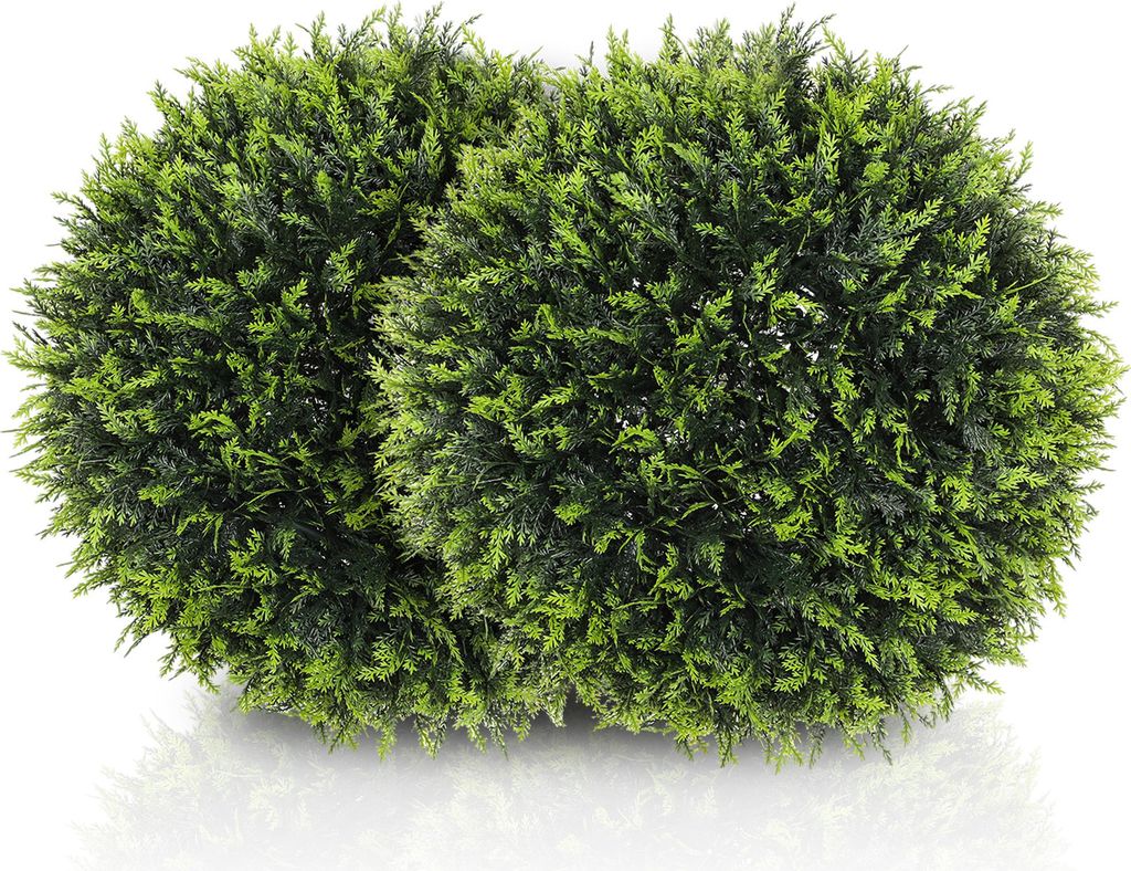 2er-Set Künstlicher Zeder, 45 cm Zimmerpflanze, Kunstpflanze, Dekopflanze, Dekorative Pflanzen für Zuhause, Büro, Flur, Garten, Grün