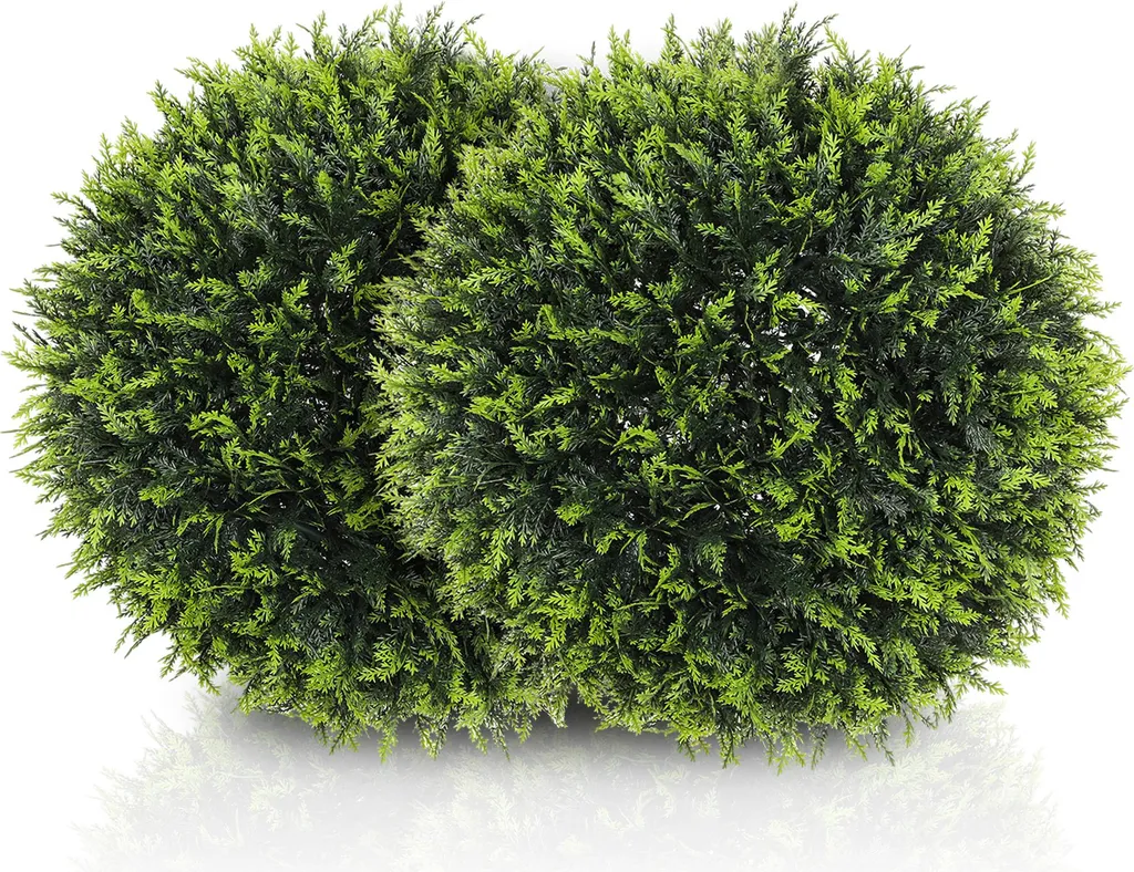 Decorazioni Casa: Set 2 Piante Cedro Artificiale Fortuna Lai 45cm