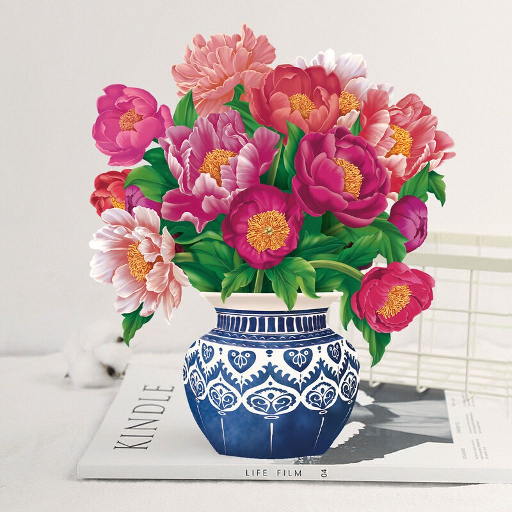 Papier-3D-Klappkarten: Blumenstrauß-Glückwunschkarten mit Notizkarte & Umschlag – Ideal für Geburtstage, Jahrestage und Genesungswünsche für...