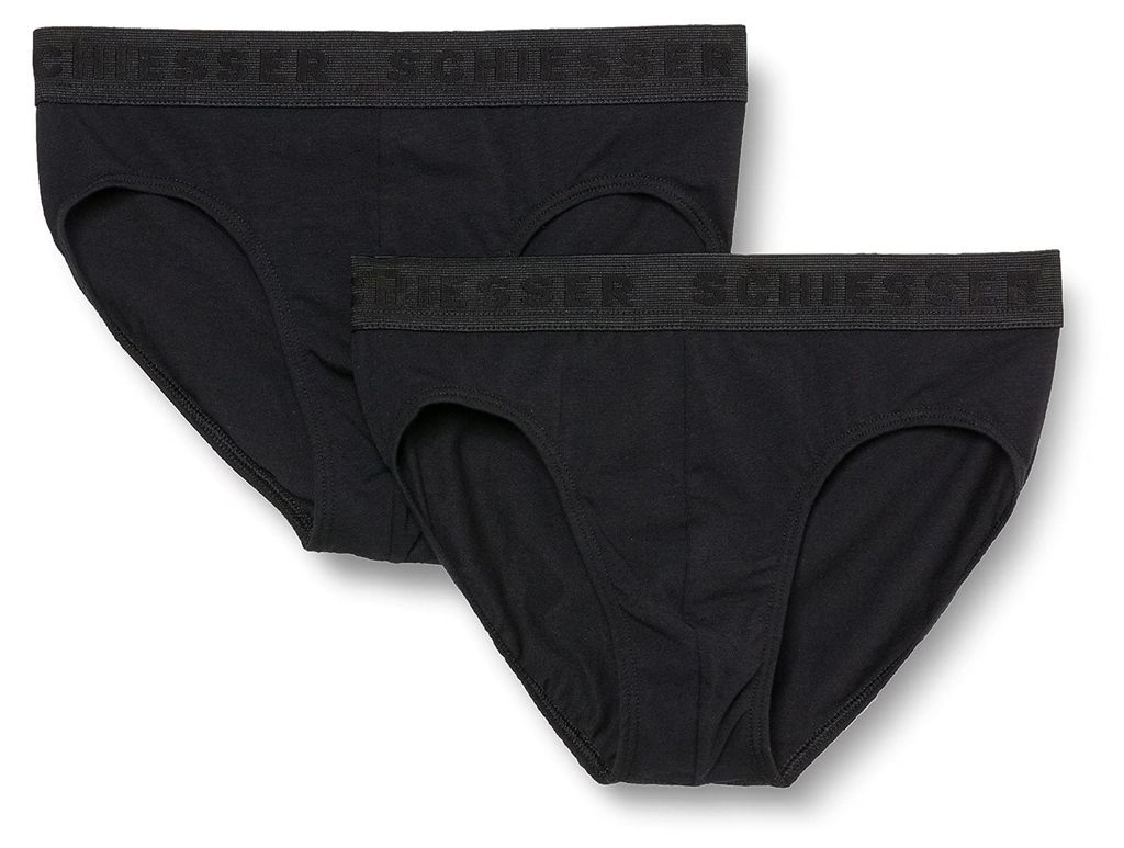 Schiesser Jungen 2 Pack Slips - 95/5 Baumwolle - Größe 140 Produktbild 