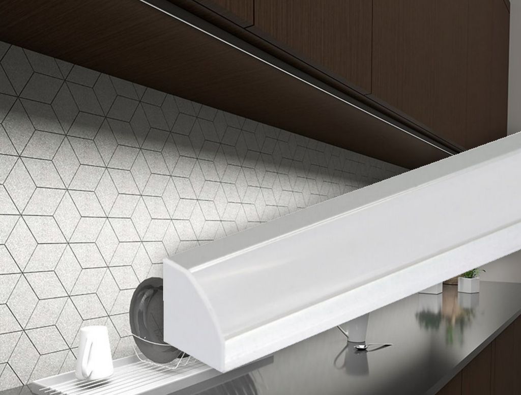 Aufbau Aluminiumprofil 1m 14x16 - weiß (Set aus 5 Stück)